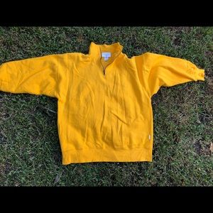 Express athletic sweatshirt in mustard